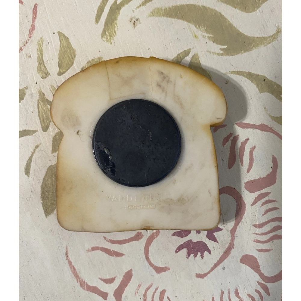 VTG Vanderbilt Toast & Jam Refrigerator Magnet Realistic Food Rubber Rare - Picture 3 of 3